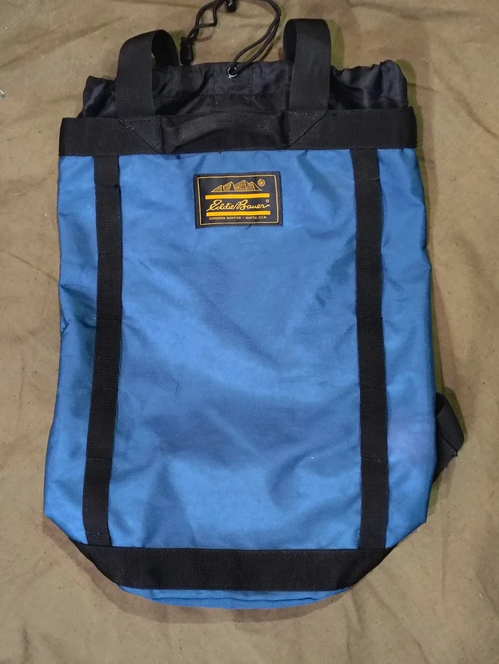 Vintage Eddie Bauer Expedition Outfitter Tote Backpack Blue